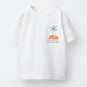 Zara Kids | Toddler Embroidered White T-Shirt